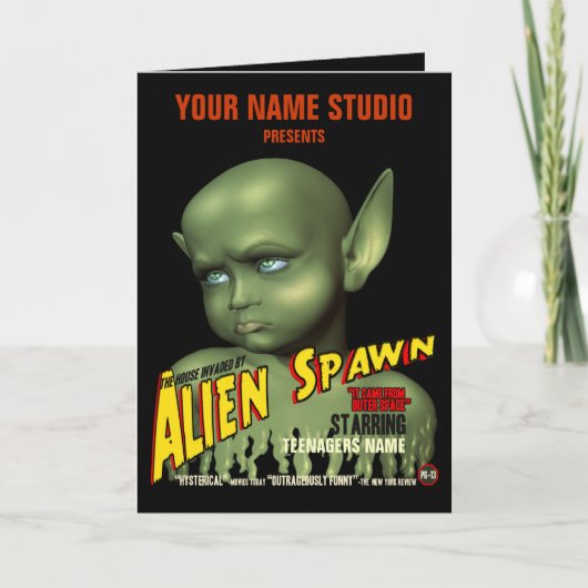 Alien Spawn B-Movie Poster Carte Anniversaire (Devant)