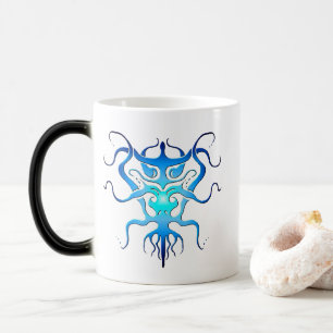 Alien Species Tribal Tattoo Design - blauw Magische Mok