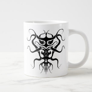 Alien Species Tribal Tattoo Design - zwart Extra Grote Beker