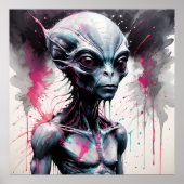 Alien Splash Paint Poster (Voorkant)
