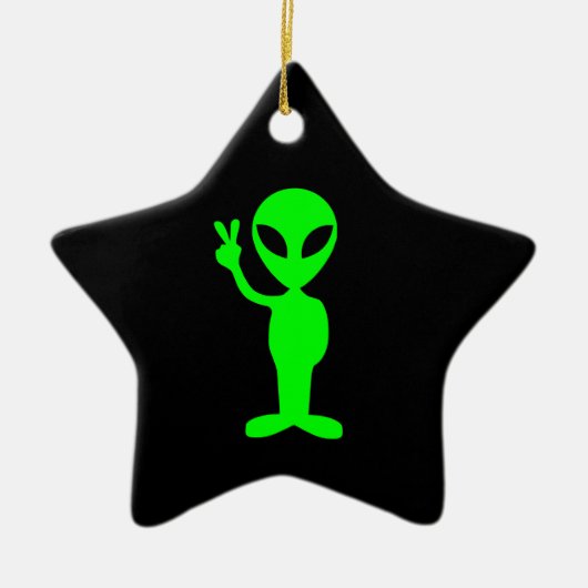 Alien Star-Ornament Keramisch Ornament (Voorkant)