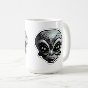 Alien Sticker Art Classic Mok, 15 oz Koffiemok
