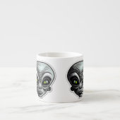 Alien Sticker Art Espresso Mok (Voorkant)