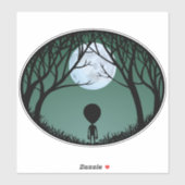 Alien Stickers Fun Halloween Alien Decal Stickers (Vel)