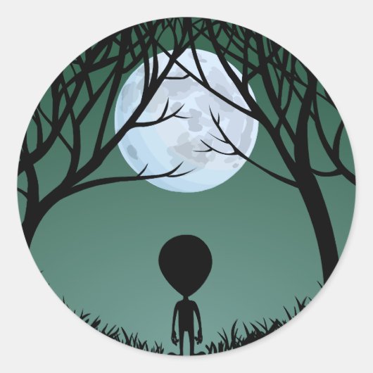Alien Stickers Fun Halloween Alien Stickers (Voorkant)