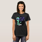 Alien Studying Solving Math Science Physics Equati T-shirt (Voorkant volledig)