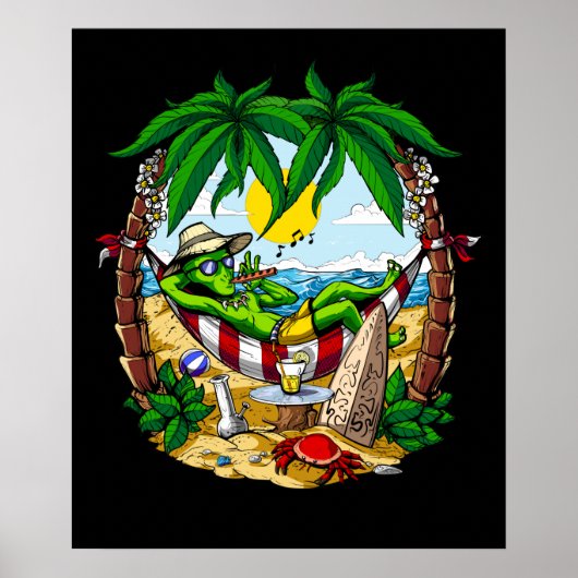 Alien Summer Vacation Poster (Voorkant)