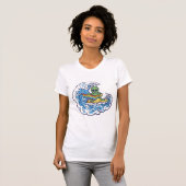 Alien Surfen met de vlag van een voornaam T-shirt (Voorkant volledig)