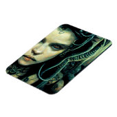 Alien Tech Girl Science Fiction Magneet (Linkerzijde)