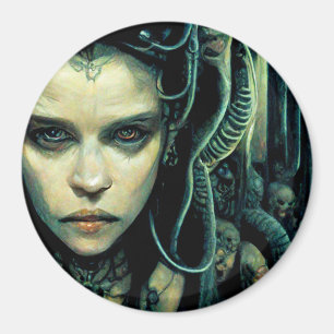 Alien Tech Girl Science Fiction Magneet