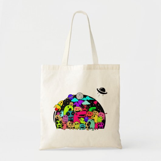 Alien-tekens voor koetspatie tote bag (Voorkant)