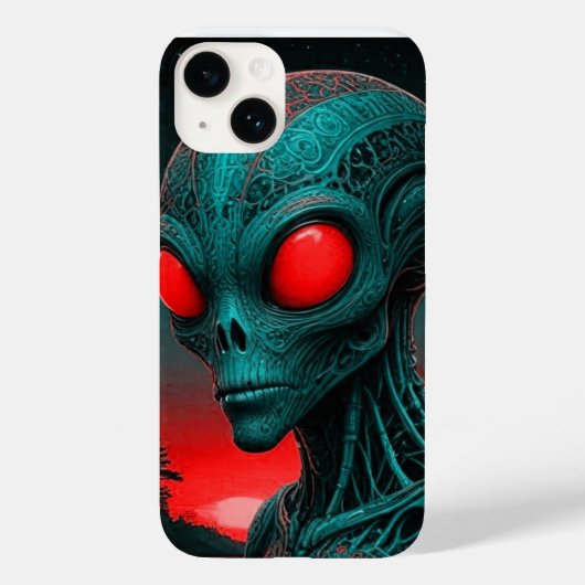Alien thema iPhone 14 telefoonhoesje Case-Mate iPhone Case (Achterkant)