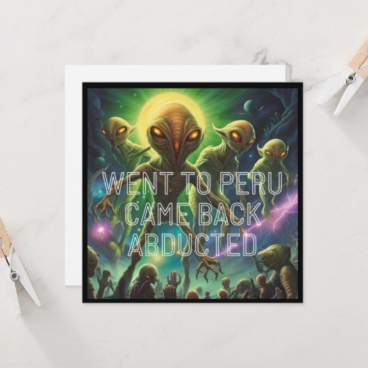 Alien Thème Anniversaire Invitation (Devant/Arrière en situation)