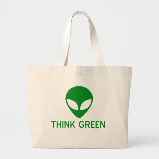 Alien Think Green Canvas tas (Voorkant)