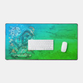 Alien Time Travel Desk Mat - Retro Pixel Art (Clavier et souris)