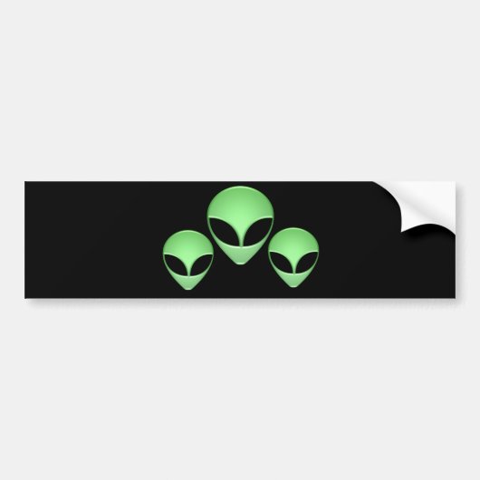 Alien Trio Bumpersticker (Voorkant)