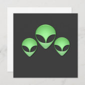 Alien Trio Uitnodiging (Voorkant / Achterkant)