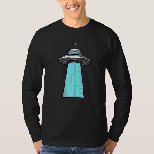 Alien UFO Believe T-shirt (Voorkant)