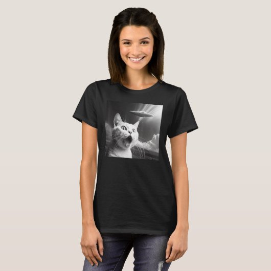 Alien UFO  Cat 1 T-shirt (Voorkant volledig)