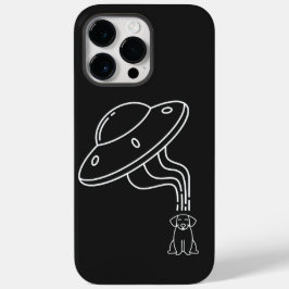 Alien UFO die een hondenpuppy afneemt Case-Mate iPhone 14 Pro Max Hoesje
