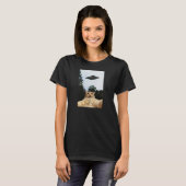 Alien UFO Funny Cat Selfie T-shirt (Voorkant volledig)