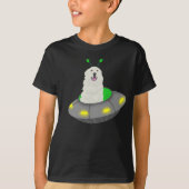 Alien UFO Great Pyrenees T-Shirt (Voorkant)
