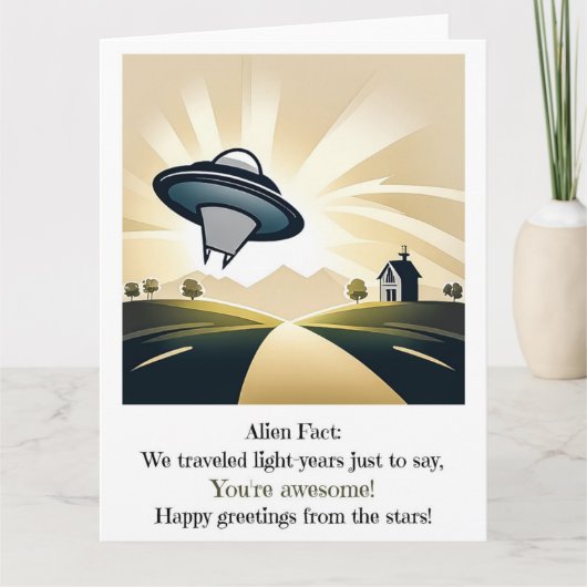 Alien UFO grote Kaart (Voorkant)