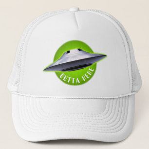 Alien UFO: "Hier buiten" grappig Trucker Pet