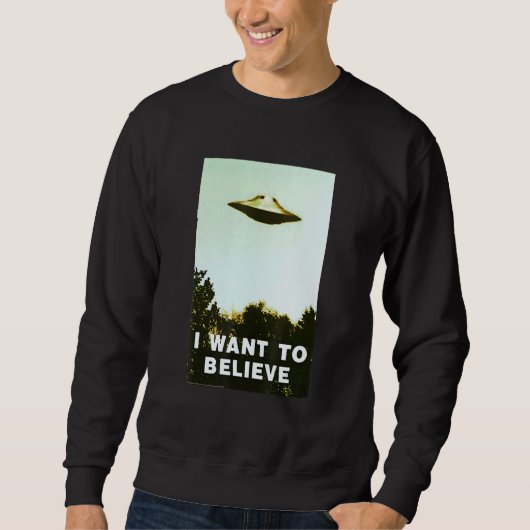 Alien Ufo Hunter Shirt, ik wil u graag geloven Trui (Voorkant)