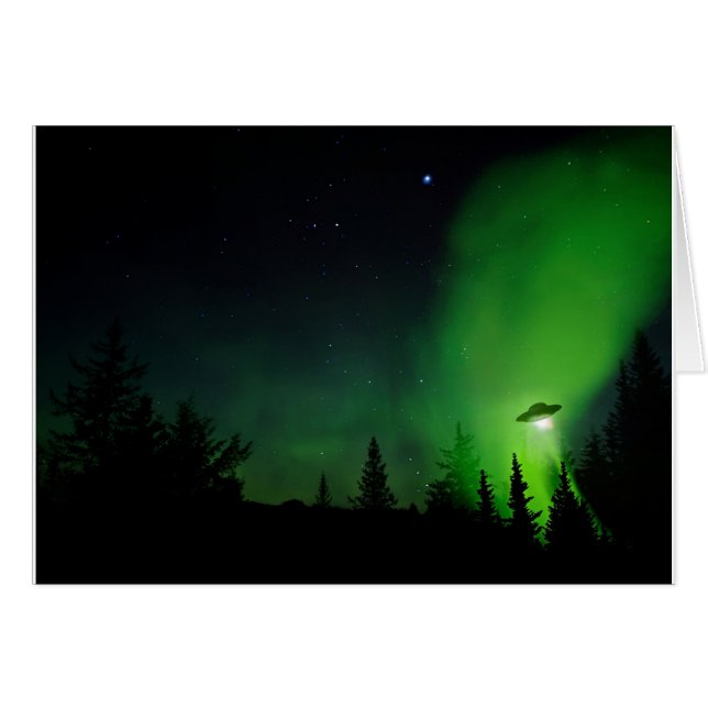 Alien UFO in Alaskan Sky (Voorkant Horizontaal)