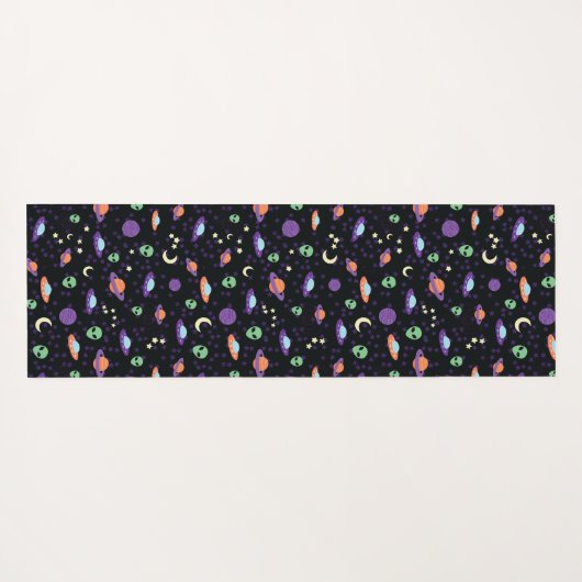 Alien UFO in de ruimte Yogamat (Achterkant (horizontaal))