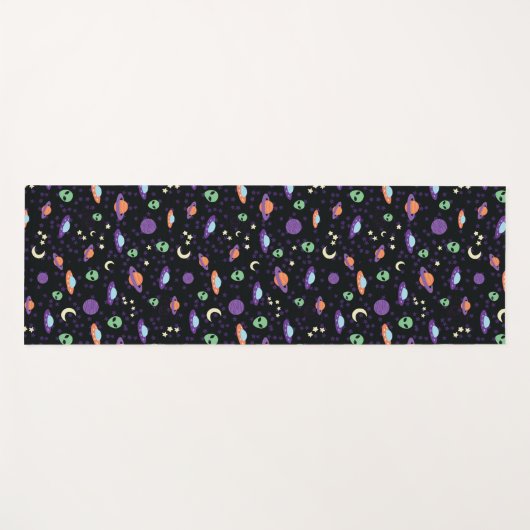 Alien UFO in de ruimte Yogamat (Voorkant (horizontaal))