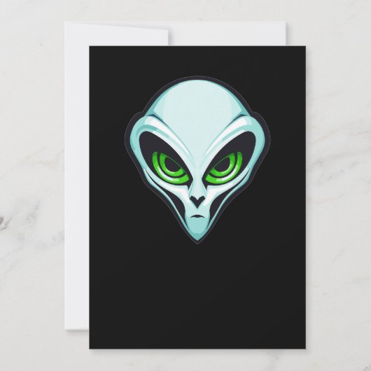 Alien UFO Ontvoering Ruimte Verjaardagsfeestje Kaart (Achterkant)