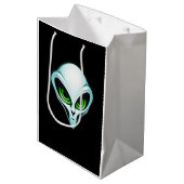 Alien UFO Ontvoering Ruimte Verjaardagsfeestje Medium Cadeauzakje (Voorkant Gekanteld)