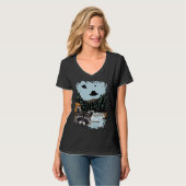 Alien UFO Raccoon Lovers Extraterrestrial Encounte T-shirt (Voorkant volledig)