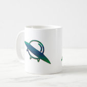 Alien UFO Ship Minimalist Mug | Sci-Fi Art (Devant gauche)