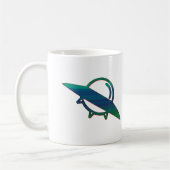 Alien UFO Ship Minimalist Mug | Sci-Fi Art Koffiemok (Links)