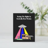 Alien UFO Sighting ROSWELL Briefkaart uit de midde (Staand voorkant)