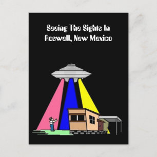 Alien UFO Sighting ROSWELL Briefkaart uit de midde