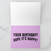 ALIEN UFO SPACESHIP FUNNY BIG BIRTHDAY KAART (Binnen)