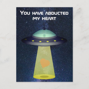 Alien UFO-Valentijn: Je hebt mijn hart ontvoerd Briefkaart