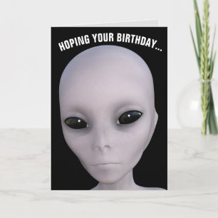 ALIEN UFO VERJAARDAGSKAARTEN KAART