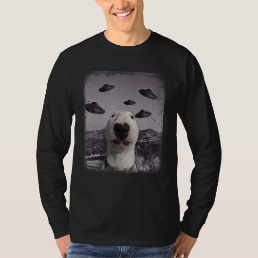 Alien UFO Walter Dog Meme Grappig T-shirt (Voorkant)