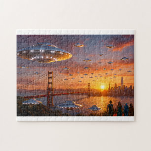 Alien UFOs SciFi Fantasy San Francisco Golden Gate Legpuzzel