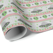 Alien Ugly KerstSweater Cadeaupapier (Rol Hoek)