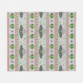 Alien Ugly KerstSweater Fleece Deken (Voorkant (Horizontaal))