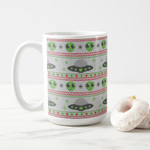 Alien Ugly KerstSweater Koffiemok