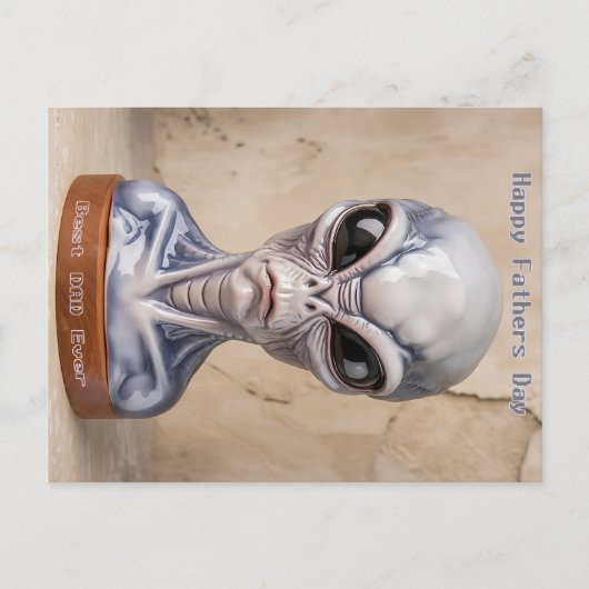 Alien Vaderdag Feestdagenkaart (Voorkant)