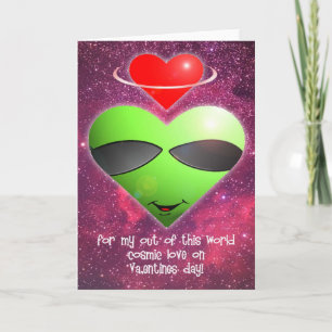 Alien Valentijnsdag Feestdagen Kaart