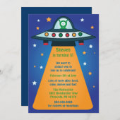 Alien Vélo Anniversaire Fête Invitations (Devant / Derrière)